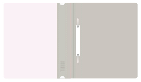 Папка-скоросшиватель Бюрократ Люкс -PSL20A5GREY A5 прозрач.верх.лист пластик серый 0.14/0.18