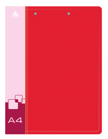 Папка метал.зажим/верх.приж Бюрократ -PZ07D+C A4 пластик 0.7мм торц.карм с бум. встав ассорти