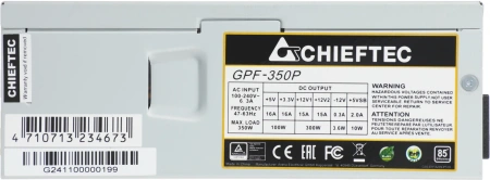 Блок питания Chieftec TFX 350W SMART GPF-350P 80+ bronze (24+4+4pin) APFC 80mm fan 2xSATA
