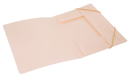 Папка на резинке Бюрократ Gems GEMPR05CREAM A4 пластик кор.30мм 0.5мм кремовый жемчуг карман для визитки