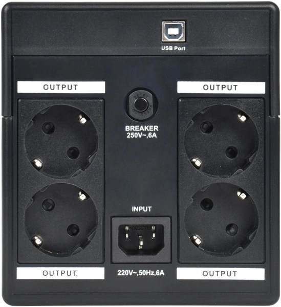 Источник бесперебойного питания ITK Electra EET-1200VA-1-002-S 720Вт 1200ВА черный