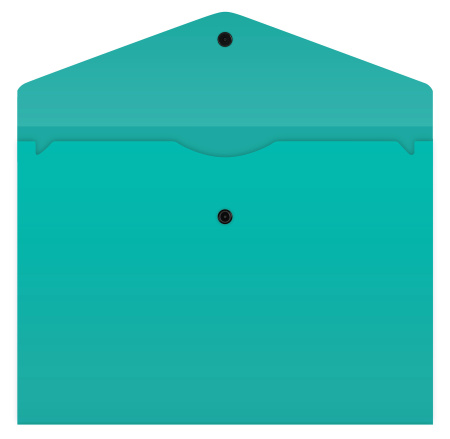 Конверт на кнопке Бюрократ -PK803TTURG A4 гориз. пластик 0.15мм бирюзовый