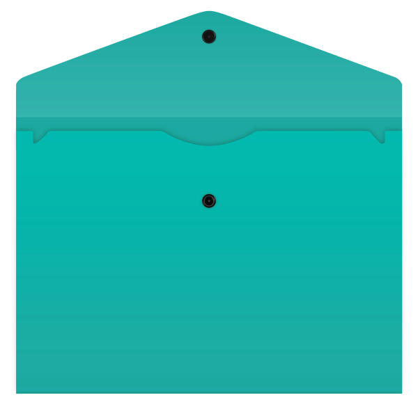 Конверт на кнопке Бюрократ -PK803TTURG A4 гориз. пластик 0.15мм бирюзовый