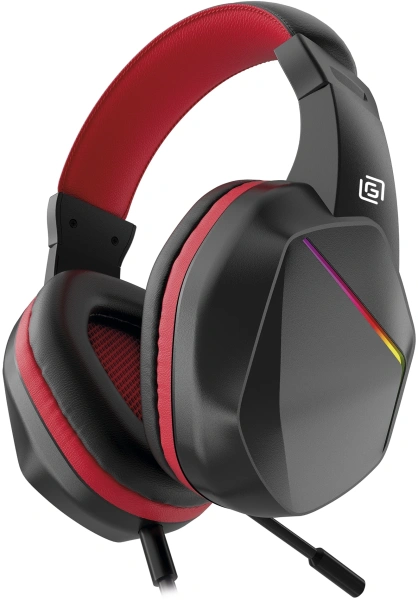 Наушники с микрофоном Оклик HS-L335G черный 2.2м мониторные USB оголовье (1972582)