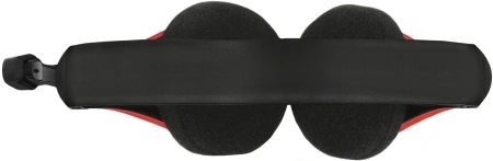 Наушники с микрофоном Оклик HS-M150 черный/красный 2.2м накладные оголовье (359486)