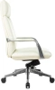 Кресло руководителя Бюрократ _VEGA белый кожа крестов. алюминий