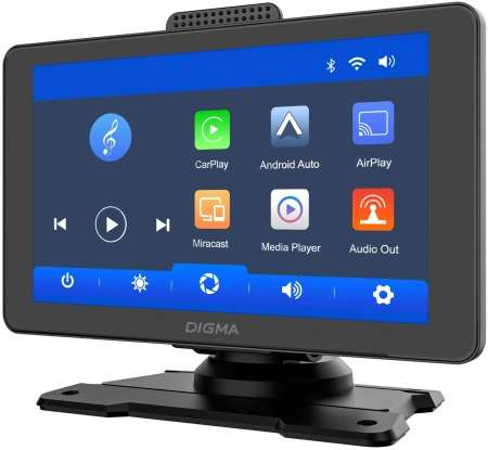 Автомобильный монитор Digma Smart Play 600, BT, Wi-Fi, CarPlay, Android auto 7" 600x1024