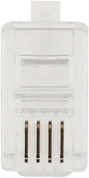 Коннектор Hyperline PLUG-4P4C-P-C2-100 (упак.:100шт) 100м прозрачный