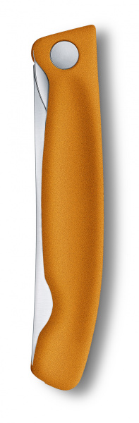 Нож кухонный Victorinox Swiss Classic (6.7836.F9B) стальной для овощей лезв.110мм серрейт. заточка оранжевый блистер