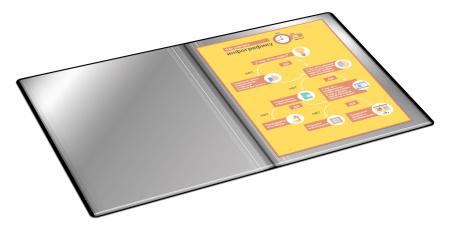 Папка с 60 прозр.вклад. Бюрократ -BPV60BLCK A4 пластик 0.7мм торц.карм с бум. встав черный