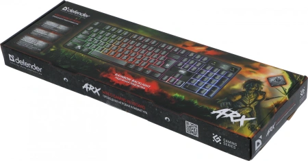 Клавиатура Defender Arx GK-196L RU черный USB for gamer LED