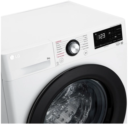 Стиральная машина LG F2V3PS6W класс: A загр.фронтальная макс.:8кг белый инвертер