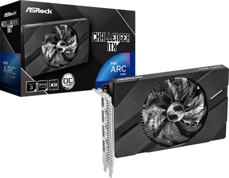 Видеокарта Asrock PCI-E 4.0 A380 CLI 6GO Intel ARC A380 6Gb 64bit GDDR6 2250/15500/HDMIx1/DPx3/HDCP