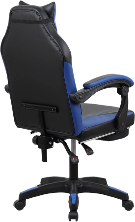 Кресло игровое Оклик Cooldown черный/синий сиденье черный/синий искусст.кожа/сетка с подголов. крест