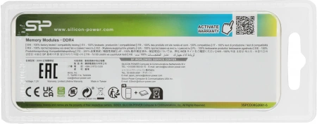 Память DDR4 8GB 2666MHz Silicon Power SP008GBLFU266X02 RTL PC4-21300 CL19 DIMM 288-pin 1.2В single r