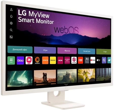 Монитор LG 31.5" MyView 32SR50F-W белый IPS LED 16:9 HDMI M/M матовая 250cd 178гр/178гр 1920x1080 60Hz FHD USB 6.6кг