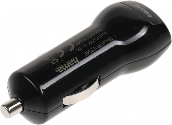 Комплект зар./устр. Hama H-183246 2.4A USB универсальное черный (00183246)