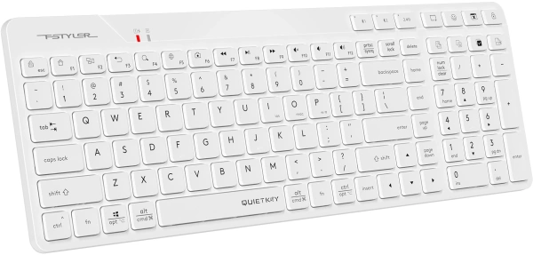 Клавиатура A4Tech Fstyler FBK27C AS белый USB беспроводная BT/Radio slim Multimedia (FBK27C AS)