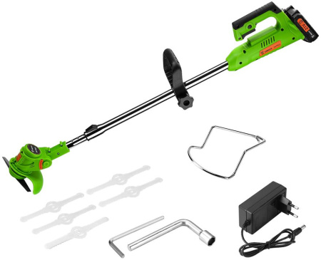 Триммер электрический Deko DKTR21 (085-4231) аккум. 350Вт неразбор.штан. реж.эл.:нож