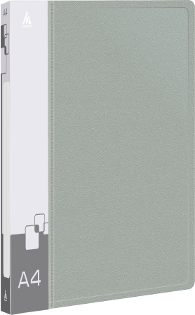 Папка метал.зажим Бюрократ -PZ07CGREY A4 пластик 0.7мм внут.и торц.карм серый