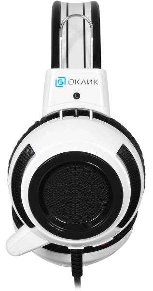 Наушники с микрофоном Оклик HS-G300 ARMAGEDDON белый/черный 2.2м мониторные оголовье (361558)