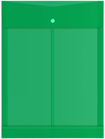 Конверт на кнопке Бюрократ -PK870 A4 вертик. расшир. пластик 0.18мм ассорти