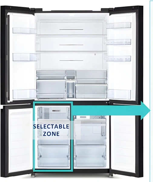 Холодильник Hitachi R-WB720PUC1 GCK 2-хкамерн. черный стекло