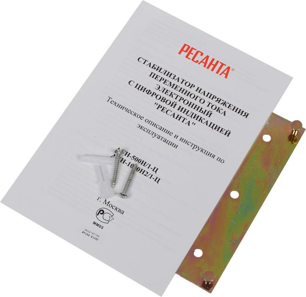 Стабилизатор напряжения Ресанта АСН-500 Н/1-Ц однофазный серый (63/6/9)