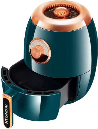 Аэрогриль Hyundai HYF-3553 1350Вт темно-зеленый/золотистый