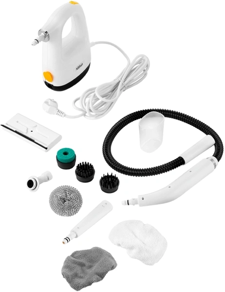 Пароочиститель ручной Kitfort КТ-9173 1300Вт белый/черный