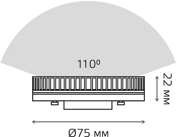 Лампа светодиодная Gauss Elementary GX53 6Вт цок.:GX53 таблетка 220B 2700K св.свеч.бел.теп. (упак.:10шт) (83816)