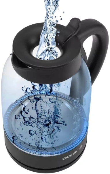 Чайник электрический Polaris PWK 1797CGL 1.8л. 2200Вт черный корпус: стекло