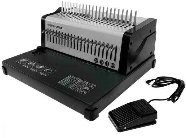 Переплетчик Office Kit B2130E A4/перф.35л.сшив/макс.500л./пластик.пруж. (6-51мм)/электр.