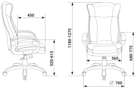 Кресло руководителя Бюрократ CH-879N коричневый Boroko-37 эко.кожа крестов. пластик