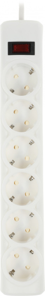 Сетевой фильтр Defender DFS 153 3м (6 розеток) белый (коробка)