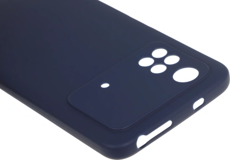 Чехол (клип-кейс) DF для Xiaomi Poco M4 Pro poCase-03 синий (POCASE-03 (BLUE))