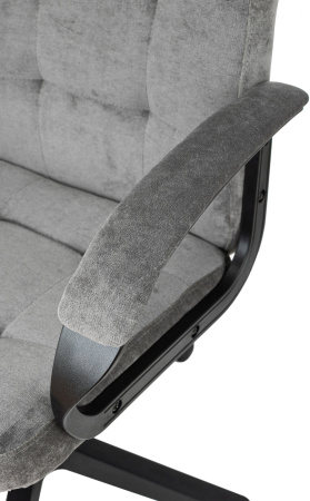 Кресло руководителя Бюрократ CH 002 Fabric серый Light-19 крестов. пластик