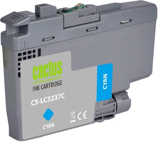 Картридж струйный Cactus CS-LC3237C голубой (18.4мл) для Brother HL-J6000DW/J6100DW
