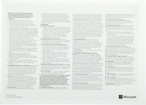 Операционная система Microsoft Windows Server Standard 2022 64Bit Eng 1pk DSP OEI DVD 16 Core (P73-08328)