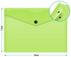 Конверт на кнопке Бюрократ Double Neon DNEPK804A5LETT A5 гориз. пластик 0.15мм салатовый