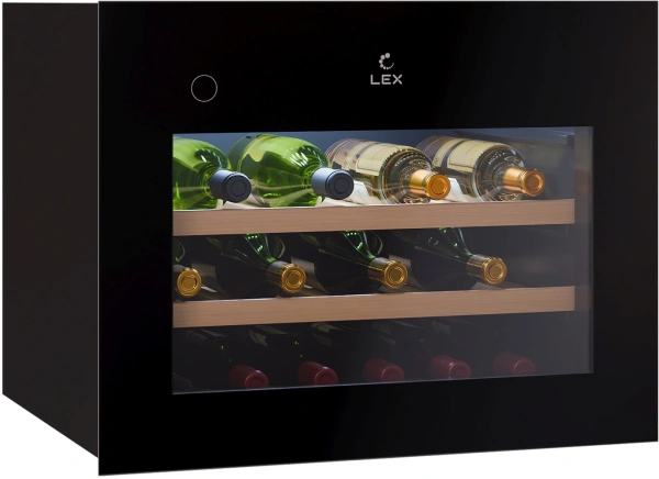 Винный шкаф Lex LWD6028BL PP 1-нокамерн. черный стекло (CHAT500005)