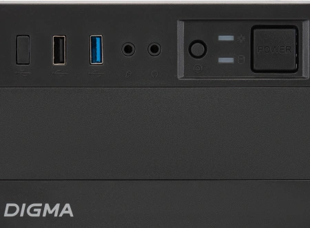 Корпус Digma DCC-MN302 черный без БП mATX 2xUSB2.0 audio