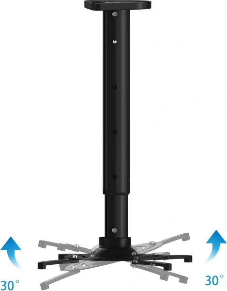 Кронштейн для проектора Cactus CS-VM-PR05L-BK черный макс.10кг потолочный поворот и наклон