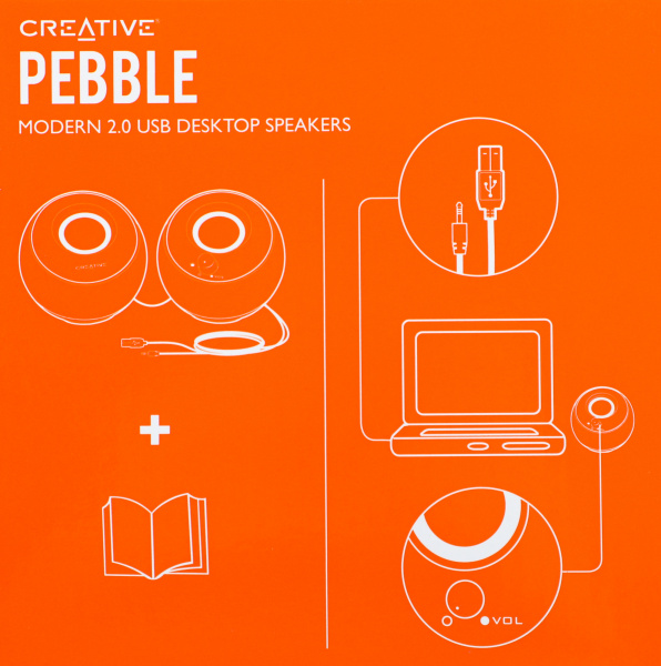 Колонки Creative PEBBLE MF1680 2.0 черный 4.4Вт
