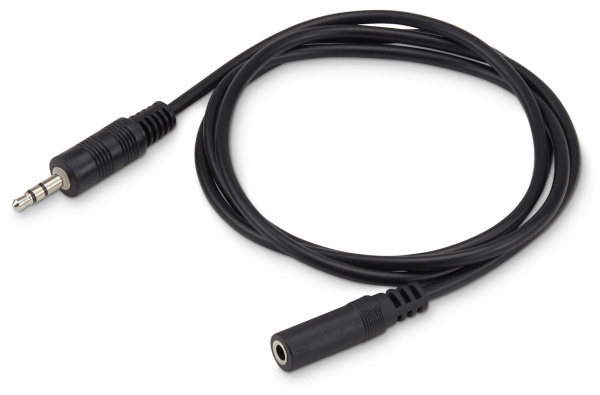 Кабель-удлинитель аудио Buro Jack 3.5 (m)/Jack 3.5 (f) 2м. черный (BAAC003-2)