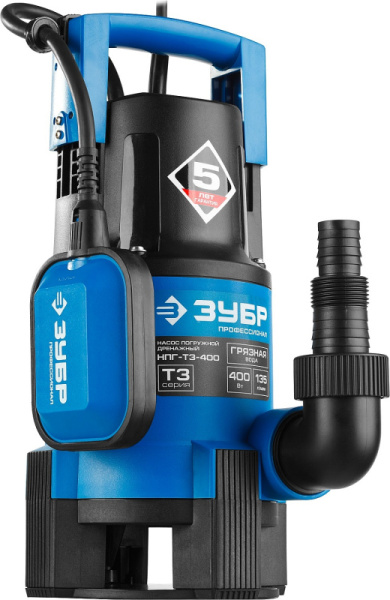 Насос дренажный Зубр НПГ-Т3-400 400Вт 8100л/час