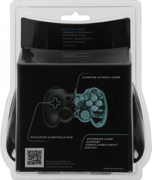 Геймпад Logitech F310 синий/черный USB (940-000112)