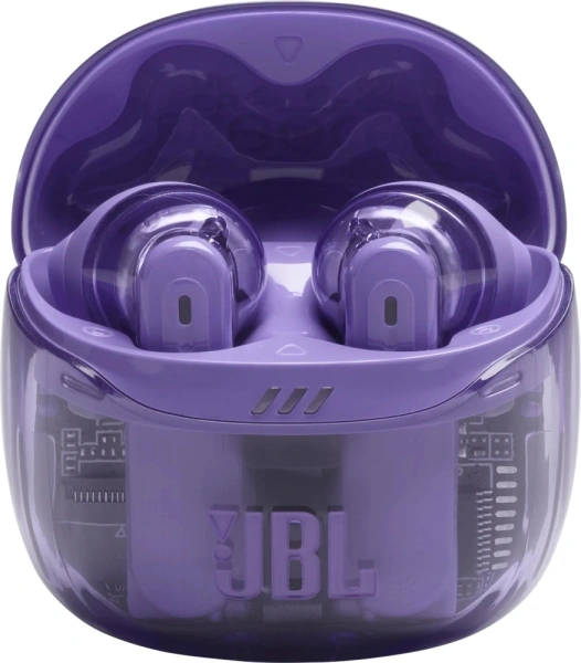 Гарнитура вкладыши JBL Tune Flex 2 Ghost Edition прозрачный/фиолетовый беспроводные bluetooth в ушной раковине (JBLTFLEX2GMAE)
