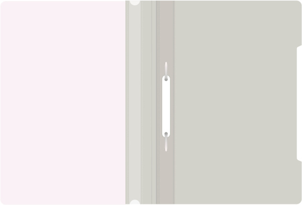 Папка-скоросшиватель Бюрократ Economy -PSE20GREY A4 прозрач.верх.лист пластик серый