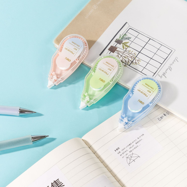 Лента коррект. Deli E8137 12мx5мм ассорти корпус белый блистер